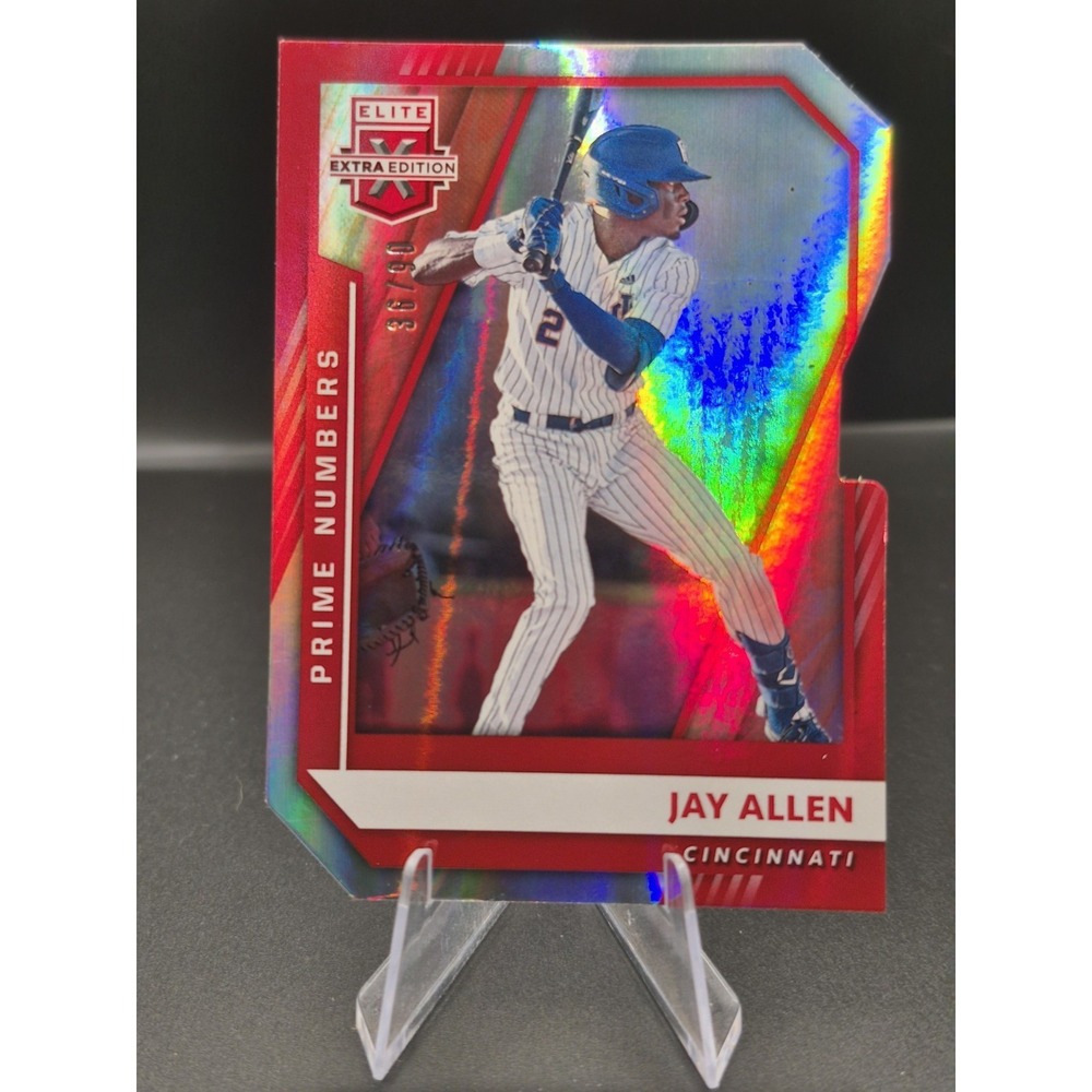 2021 Panini Elite Extra Edition Jay Allen #30 Prime Numbers Die-Cut Red /90 Reds